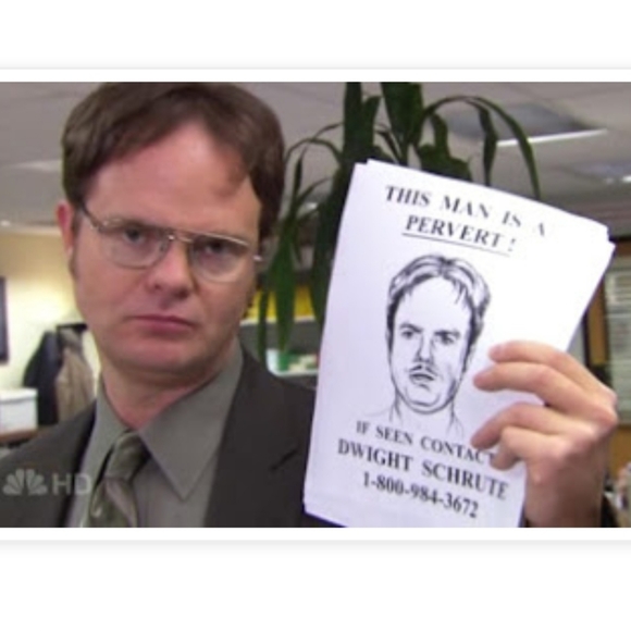 The Office Dwight Schrute Pervert Poster Collectors Enamel Pin - Picture 5 of 5